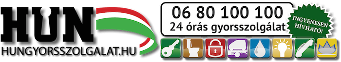 06 80 100 100 – HUN Gyorsszolgálat Logo